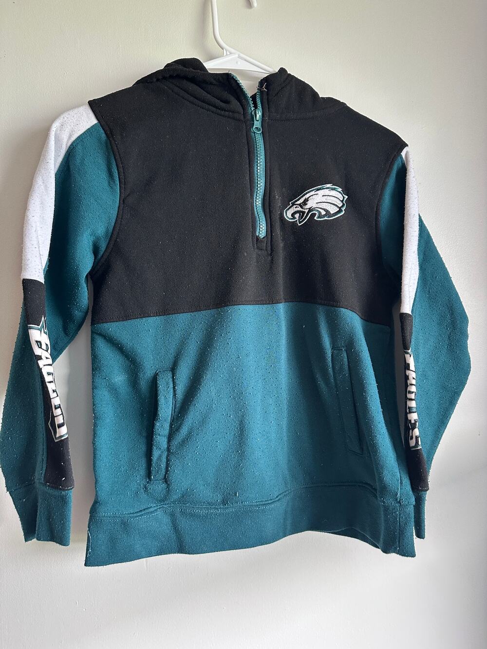 NFL Philadelphia Eagles Youth Fleet Hoodie Sweatshirt Kids Medium 10/12